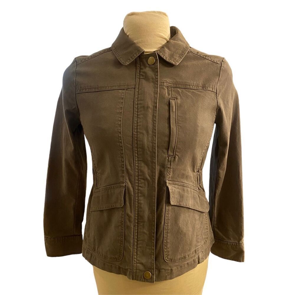 LOFT Women’s Olive Drab Military Style Jacket by Ann Taylor LOFT Size SP. Y2K